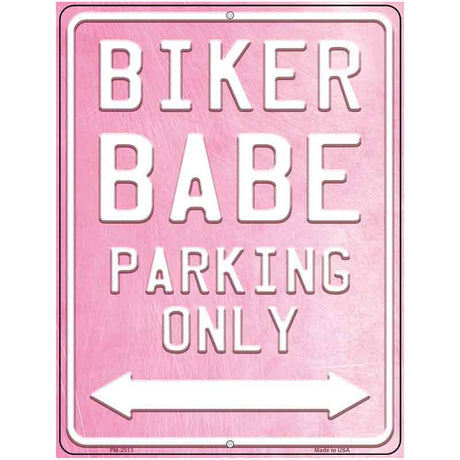 Bike Babe Parking Novelty Metal Parking Sign 4.5" x 6" (PM)