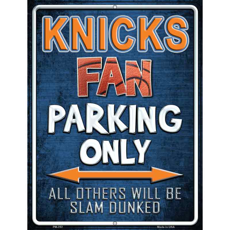 Knicks Metal Novelty Parking Sign 4.5" x 6" (PM)