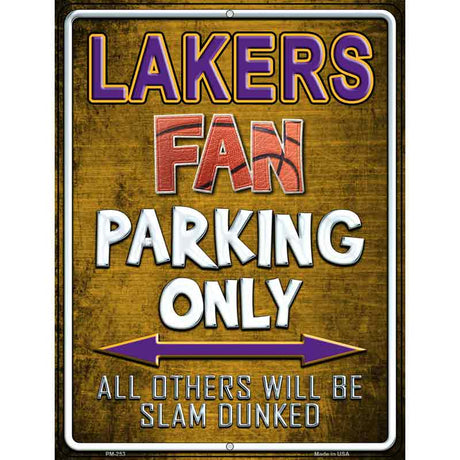 Lakers Metal Novelty Parking Sign 4.5" x 6" (PM)