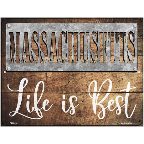 Massachusetts Stencil Life is Best Novelty Metal Parking Sign 4.5" x 6" (PM)