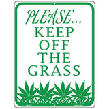 Please Keep Off Grass Novelty Parking Sign 4.5" x 6" (PM)