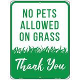 No Pets Allowed on Grass Novelty Parking Sign 4.5" x 6" (PM)