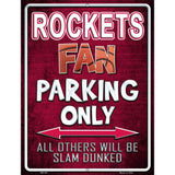 Rockets Metal Novelty Parking Sign 4.5" x 6" (PM)