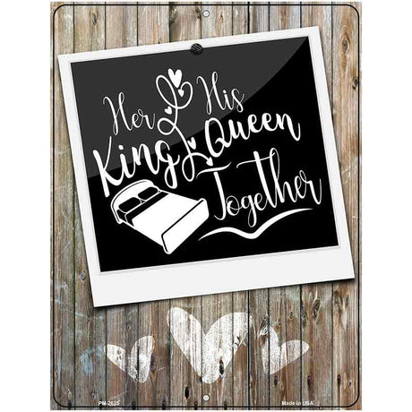 King Queen Together Novelty Metal Parking Sign 4.5" x 6" (PM)