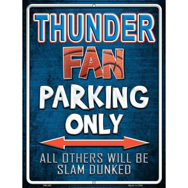 Thunder Metal Novelty Parking Sign 4.5" x 6" (PM)