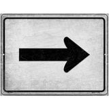 Right Arrow Novelty Metal Parking Sign 4.5" x 6" (PM)