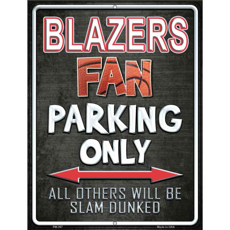 Trail Blazers Metal Novelty Parking Sign 4.5" x 6" (PM)