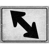 Diagonal Left and Right Novelty Metal Parking Sign 4.5" x 6" (PM)