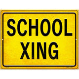 School XING Novelty Metal Parking Sign 4.5" x 6" (PM)