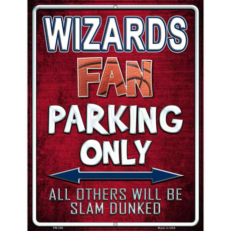 Wizards Metal Novelty Parking Sign 4.5" x 6" (PM)