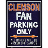 Clemson Metal Novelty Parking Sign 4.5" x 6" (PM)