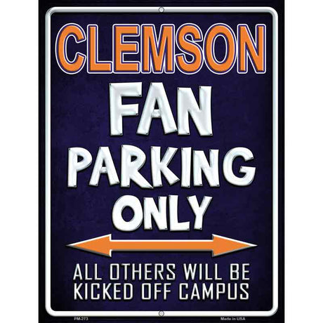 Clemson Metal Novelty Parking Sign 4.5" x 6" (PM)