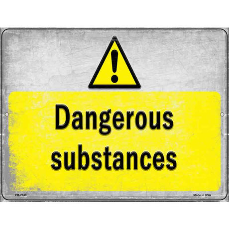 Dangerous Substances Novelty Metal Parking Sign 4.5" x 6" (PM)