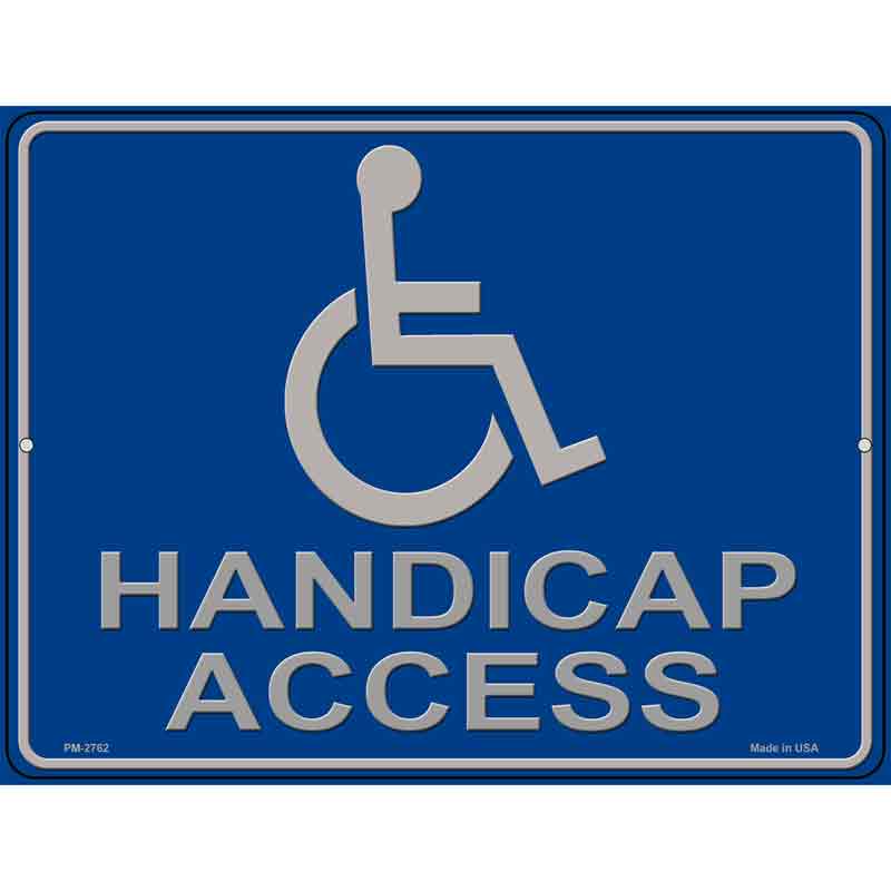 Handicap Access Novelty Metal Parking Sign 4.5" x 6" (PM)