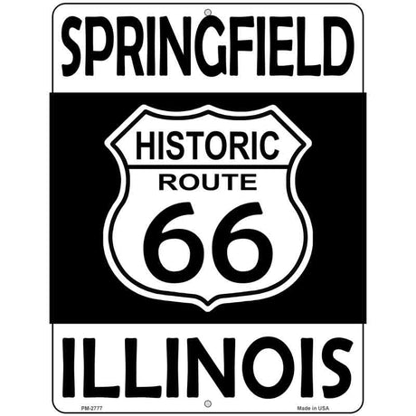 Springfield Illinois Historic Route 66 Novelty Metal Parking Sign 4.5" x 6" (PM)