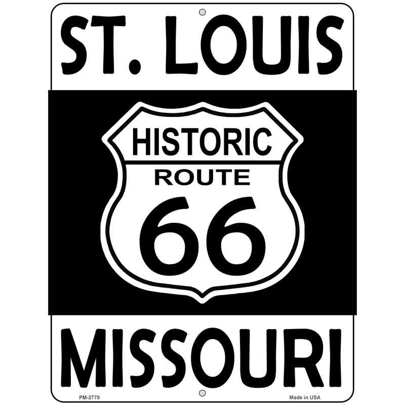 St Louis Missouri Historic Route 66 Novelty Metal Parking Sign 4.5" x 6" (PM)