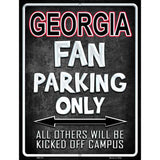 Georgia Metal Novelty Parking Sign 4.5" x 6" (PM)