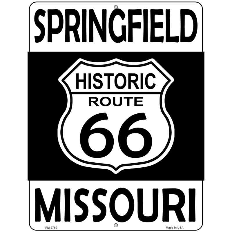 Springfield Missouri Historic Route 66 Novelty Metal Parking Sign 4.5" x 6" (PM)