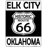 Elk City Oklahoma Historic Route 66 Novelty Metal Parking Sign 4.5" x 6" (PM)