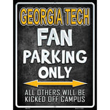 Georgia Tech Metal Novelty Parking Sign 4.5" x 6" (PM)