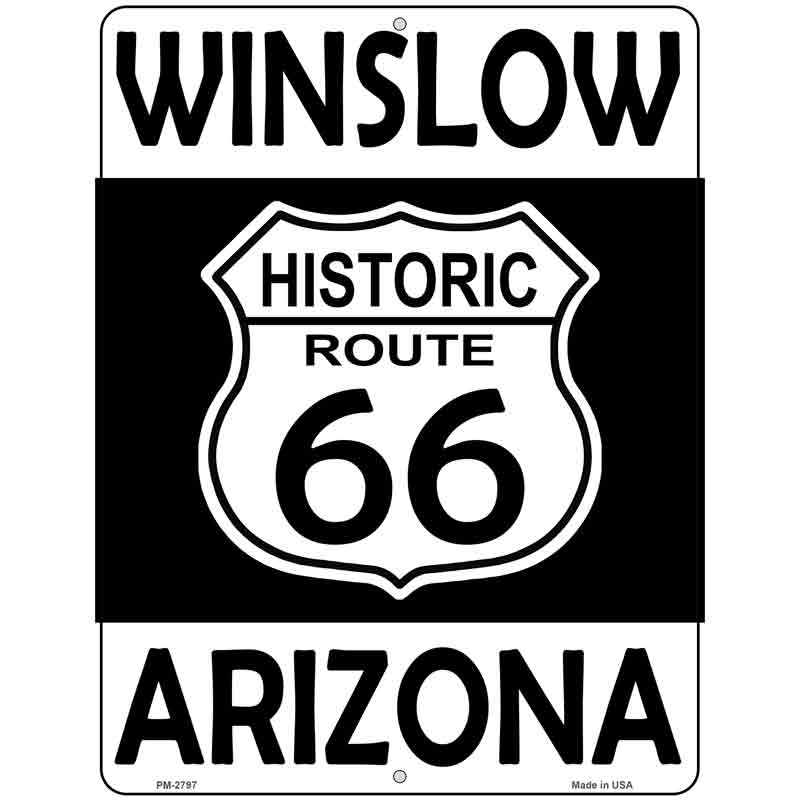 Winslow Arizona Historic Route 66 Novelty Metal Parking Sign 4.5" x 6" (PM)