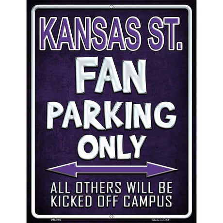 Kansas State Metal Novelty Parking Sign 4.5" x 6" (PM)