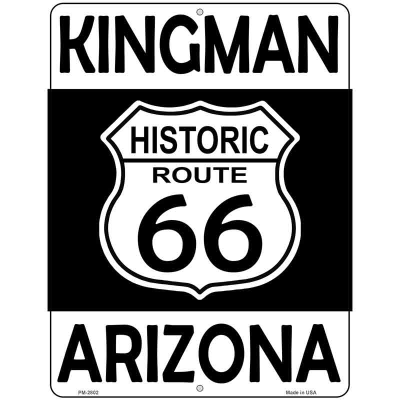 Kingman Arizona Historic Route 66 Novelty Metal Parking Sign 4.5" x 6" (PM)