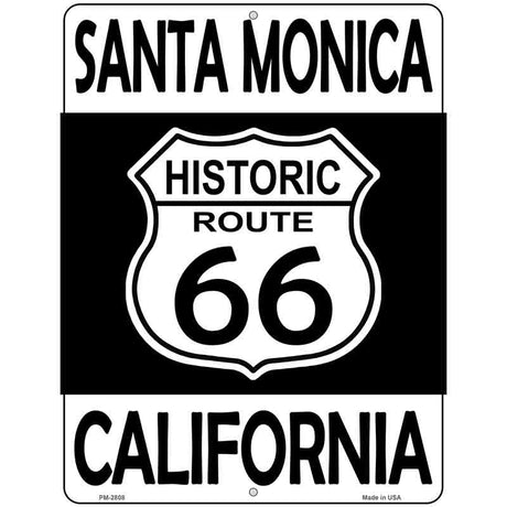 Santa Monica California Historic Route 66 Novelty Metal Parking Sign 4.5" x 6" (PM)