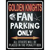 Golden Knights Fan Novelty Metal Parking Sign 4.5" x 6" (PM)