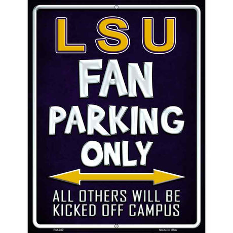 LSU Metal Novelty Parking Sign 4.5" x 6" (PM)