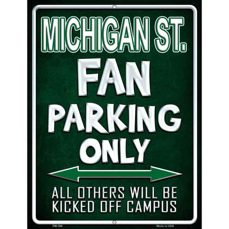 Michigan State Metal Novelty Parking Sign 4.5" x 6" (PM)