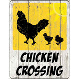 Chicken Crossing Novelty Metal Parking Sign 4.5" x 6" (PM)