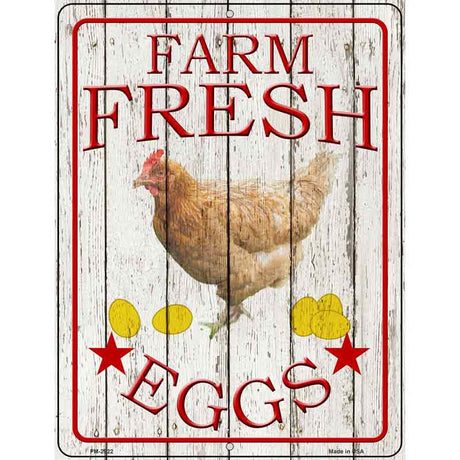 Farm Fresh Eggs Novelty Metal Parking Sign 4.5" x 6" (PM)