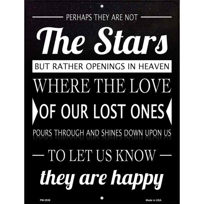 Stars They Are Happy Novelty Metal Parking Sign 4.5" x 6" (PM)