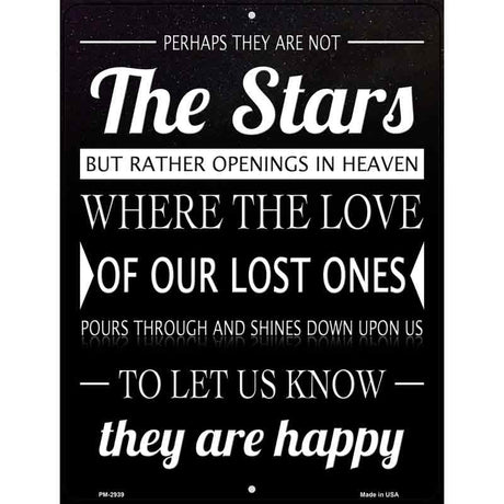 Stars They Are Happy Novelty Metal Parking Sign 4.5" x 6" (PM)