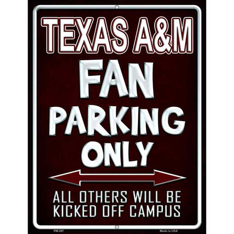 Texas A & M Metal Novelty Parking Sign 4.5" x 6" (PM)