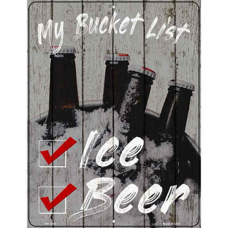 My Bucket List Novelty Metal Parking Sign 4.5" x 6" (PM)