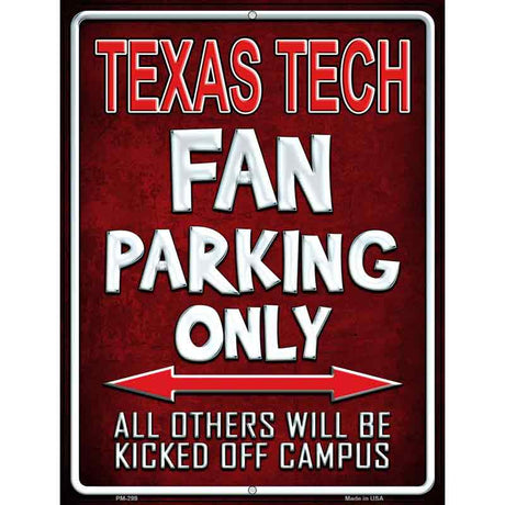 Texas Tech Metal Novelty Parking Sign 4.5" x 6" (PM)