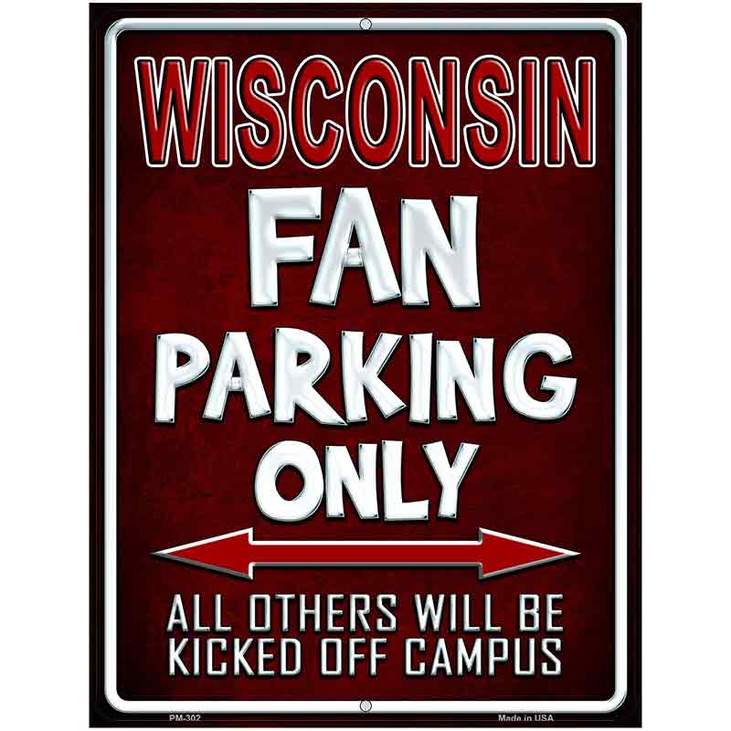 Wisconsin Metal Novelty Parking Sign 4.5" x 6" (PM)