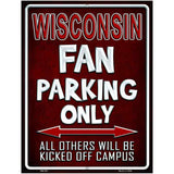 Wisconsin Metal Novelty Parking Sign 4.5" x 6" (PM)