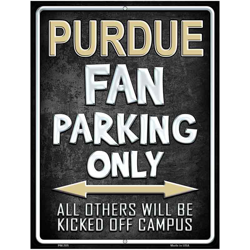 Purdue Metal Novelty Parking Sign 4.5" x 6" (PM)