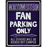 Northwestern Metal Novelty Parking Sign 4.5" x 6" (PM)