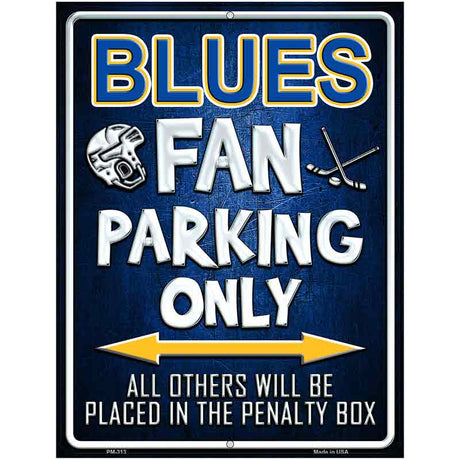 Blues Metal Novelty Parking Sign 4.5" x 6" (PM)