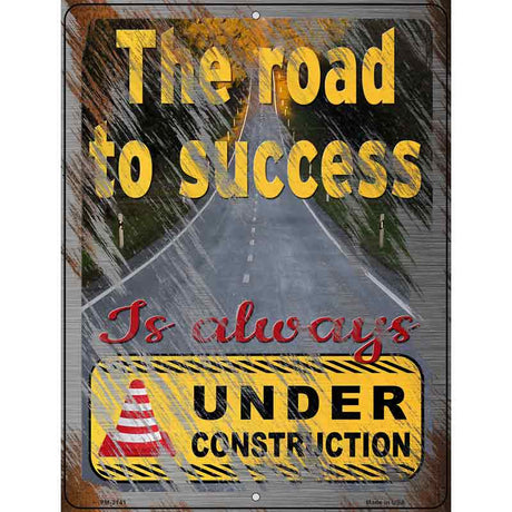 The Road To Success Novelty Metal Parking Sign 4.5" x 6" (PM)