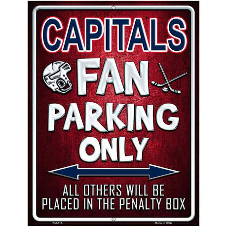 Capitals Metal Novelty Parking Sign 4.5" x 6" (PM)