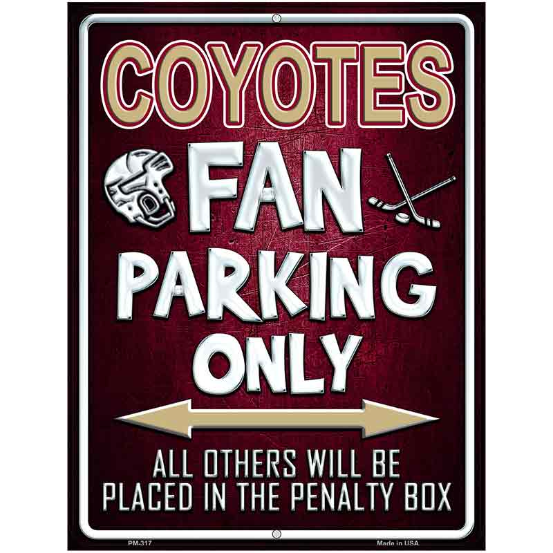 Coyotes Metal Novelty Parking Sign 4.5" x 6" (PM)