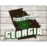 Get High In Georgia Novelty Metal Parking Sign 4.5" x 6" (PM)