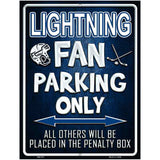 Lightning Metal Novelty Parking Sign 4.5" x 6" (PM)