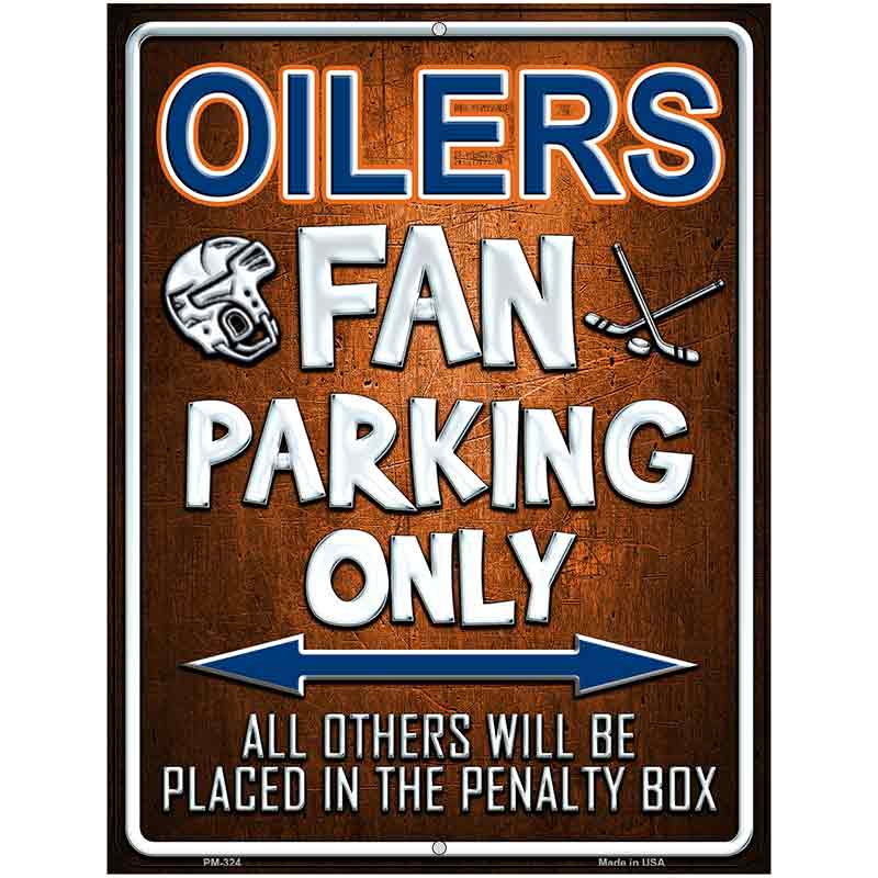 Oilers Metal Novelty Parking Sign 4.5" x 6" (PM)