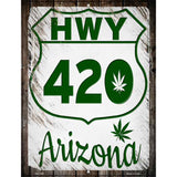 HWY 420 Arizona Novelty Metal Parking Sign 4.5" x 6" (PM)